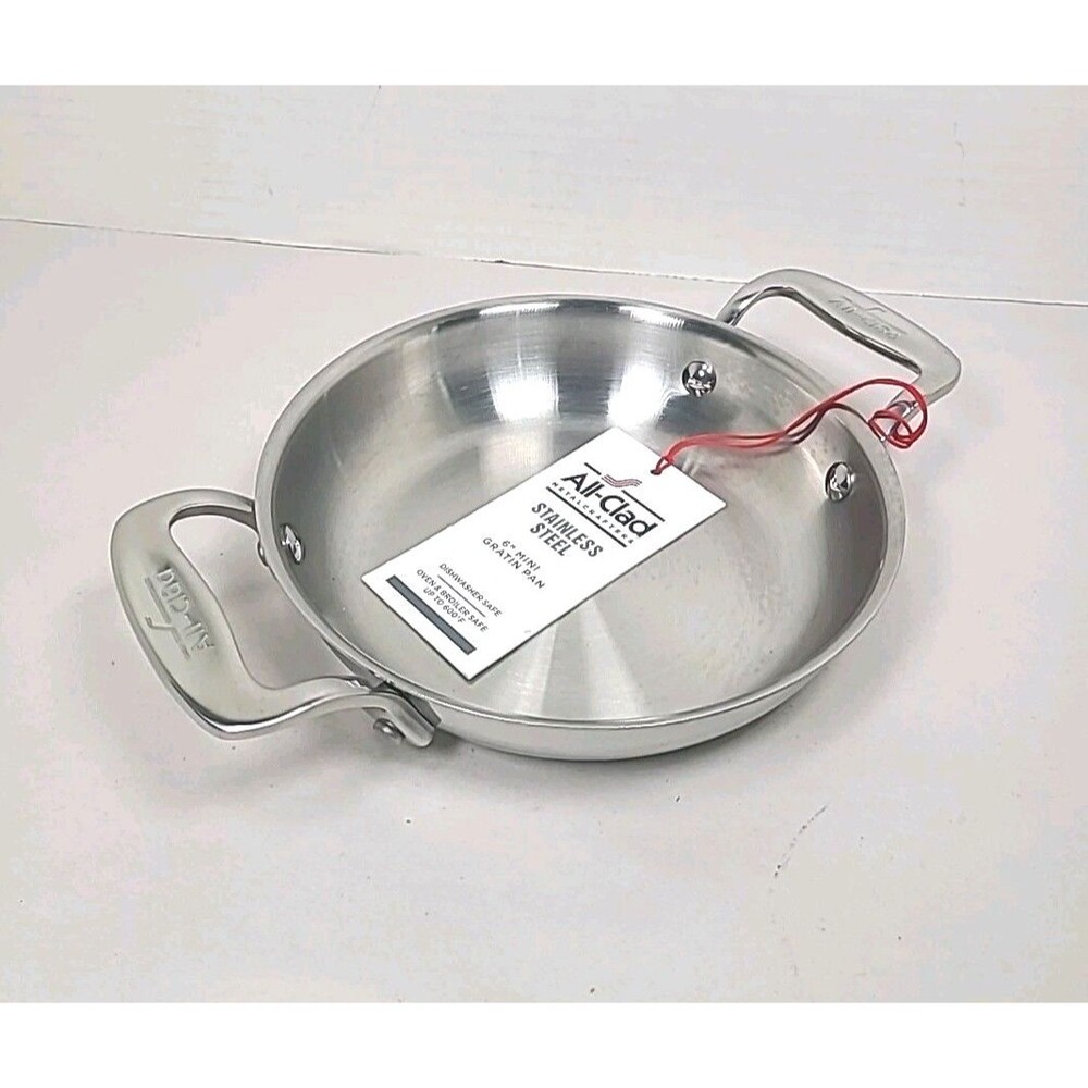 New ALL-CLAD ~ 6" Mini Stainless Steel Gratin Pan